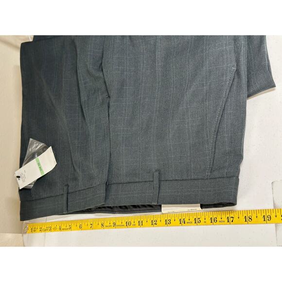 Calvin Klein Pants Mens 34x32 Gray Plaid Straight Fit Dress Work Career Office - Picture 8 of 10